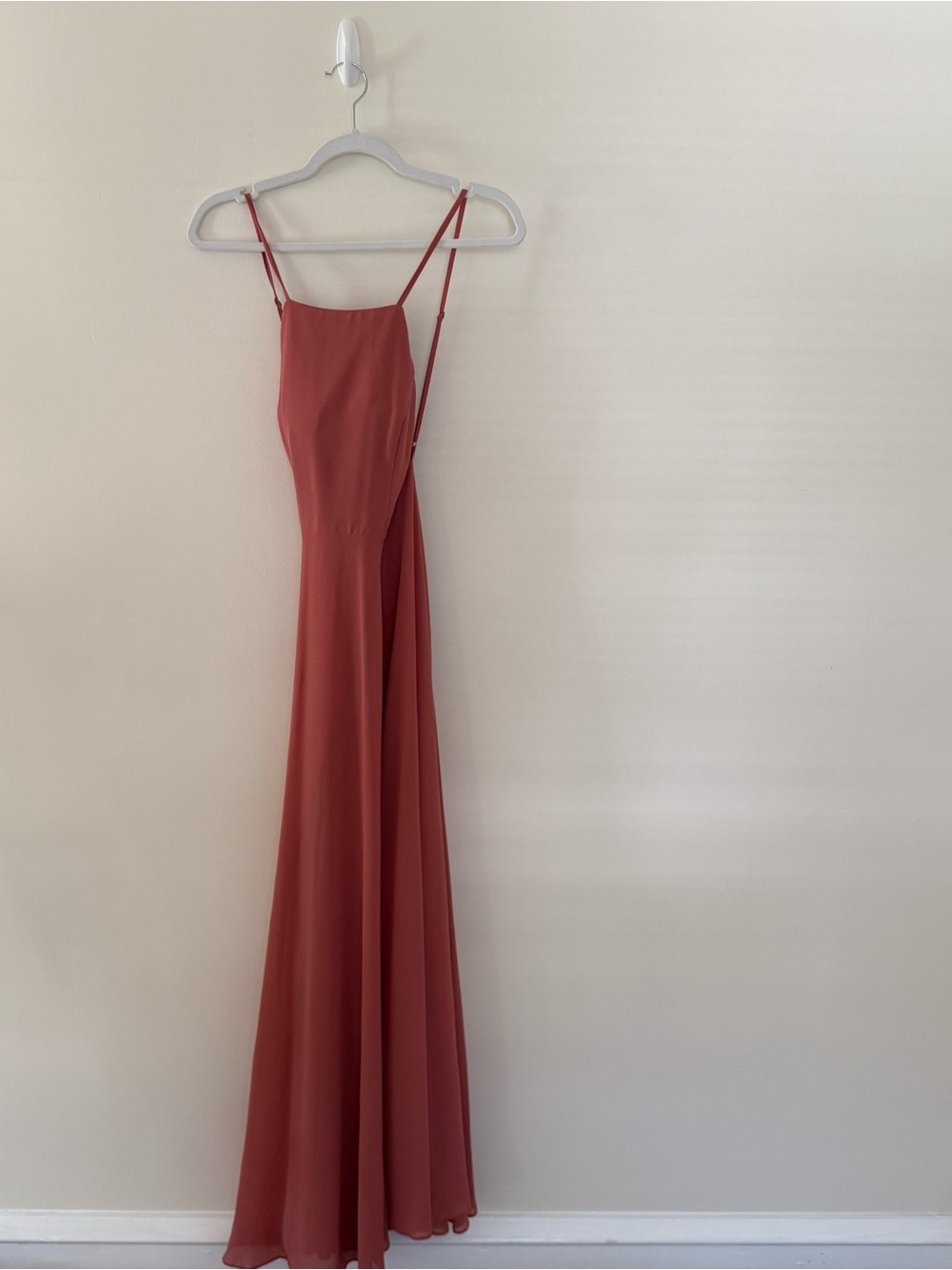 Strappy Lulus Maxi Dress in Rusty Rose